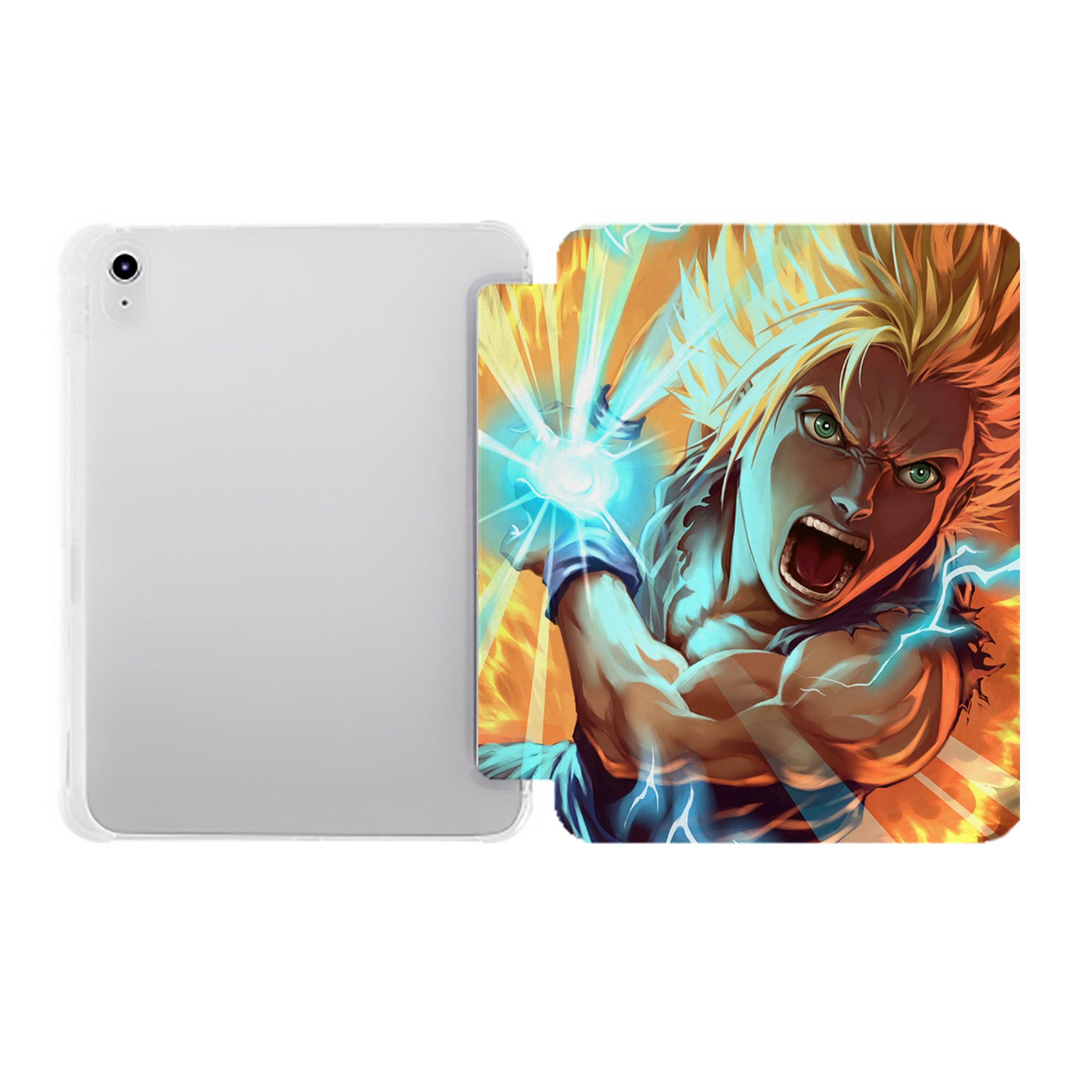 （画像用） ドラゴンボール DRAGON BALL IPad ケース ペン収納付き 三つ折りスタンド PUレザー×シリコン 対応機種9.5/10.5/10.9インチ